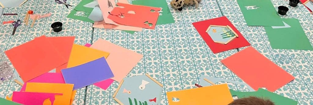 Examples of some Arts & Crafts for kids at the library